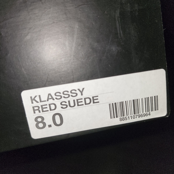 Suede Red Pumps. Platform Peep Toes. Steven by Steve Madden. Size 8 - Picture 2 of 7